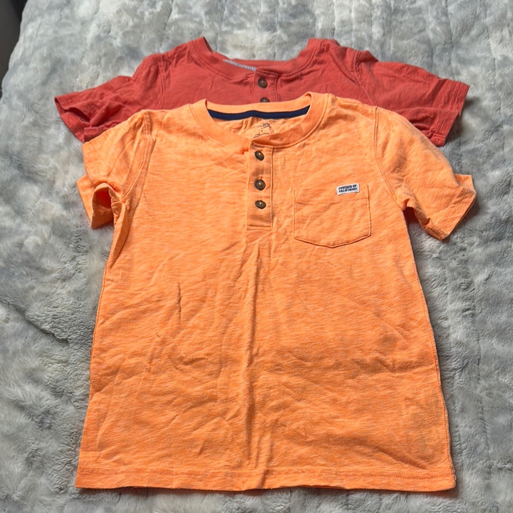 Carter's Orange and Red Short Sleeve Tees